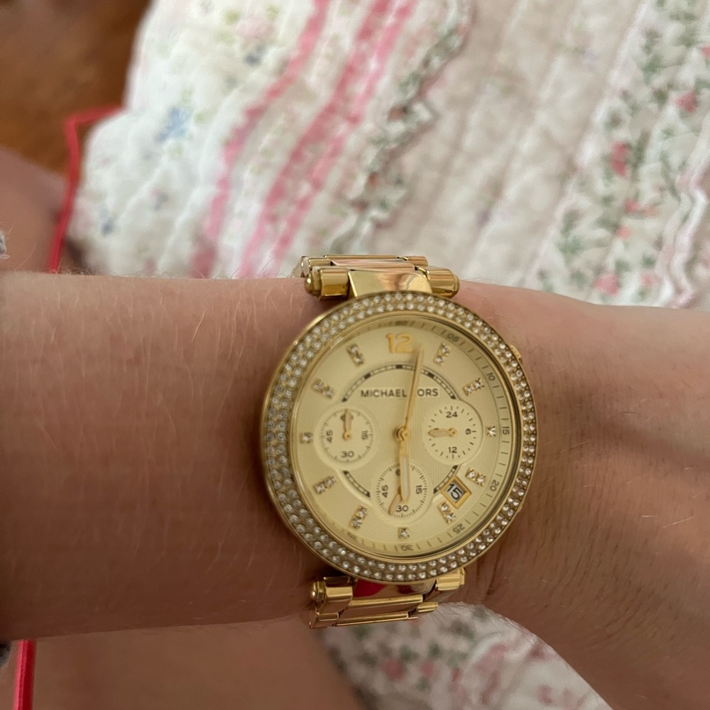 Michael Kors Gold-Tone Women's Watch with Crystal Accents